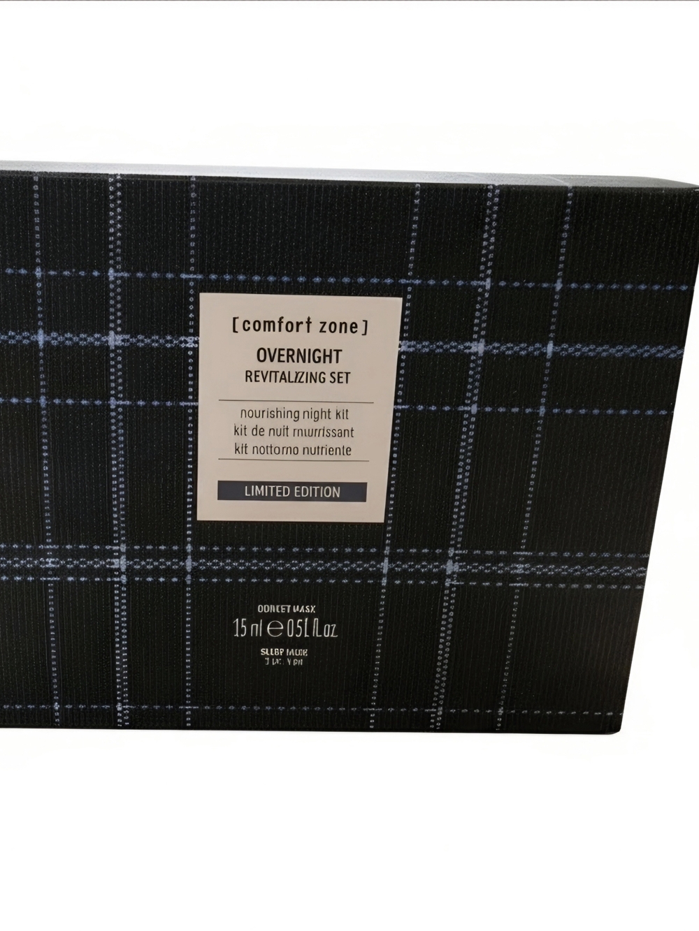 Comfort Zone Overnight Revitalizing Set — Black and Blue Plaid